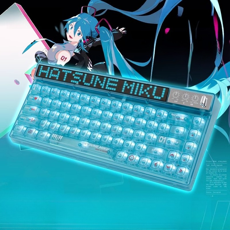 Gaming Keyboard Mechanical Wireless - Anime Hatsune Miku Series Mechanical Keyboard