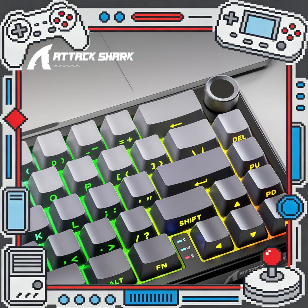 Gaming Keyboard Mechanical Wireless - Attack Shark X66 Mechanical Keyboard Tri-Mode