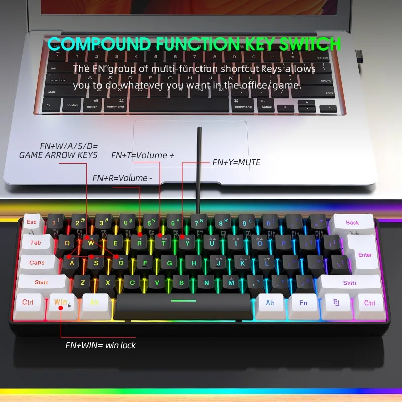 Keyboard and Mouse 60% Compute – Gaming Keyboard And Mouse Combo recenzja i cena