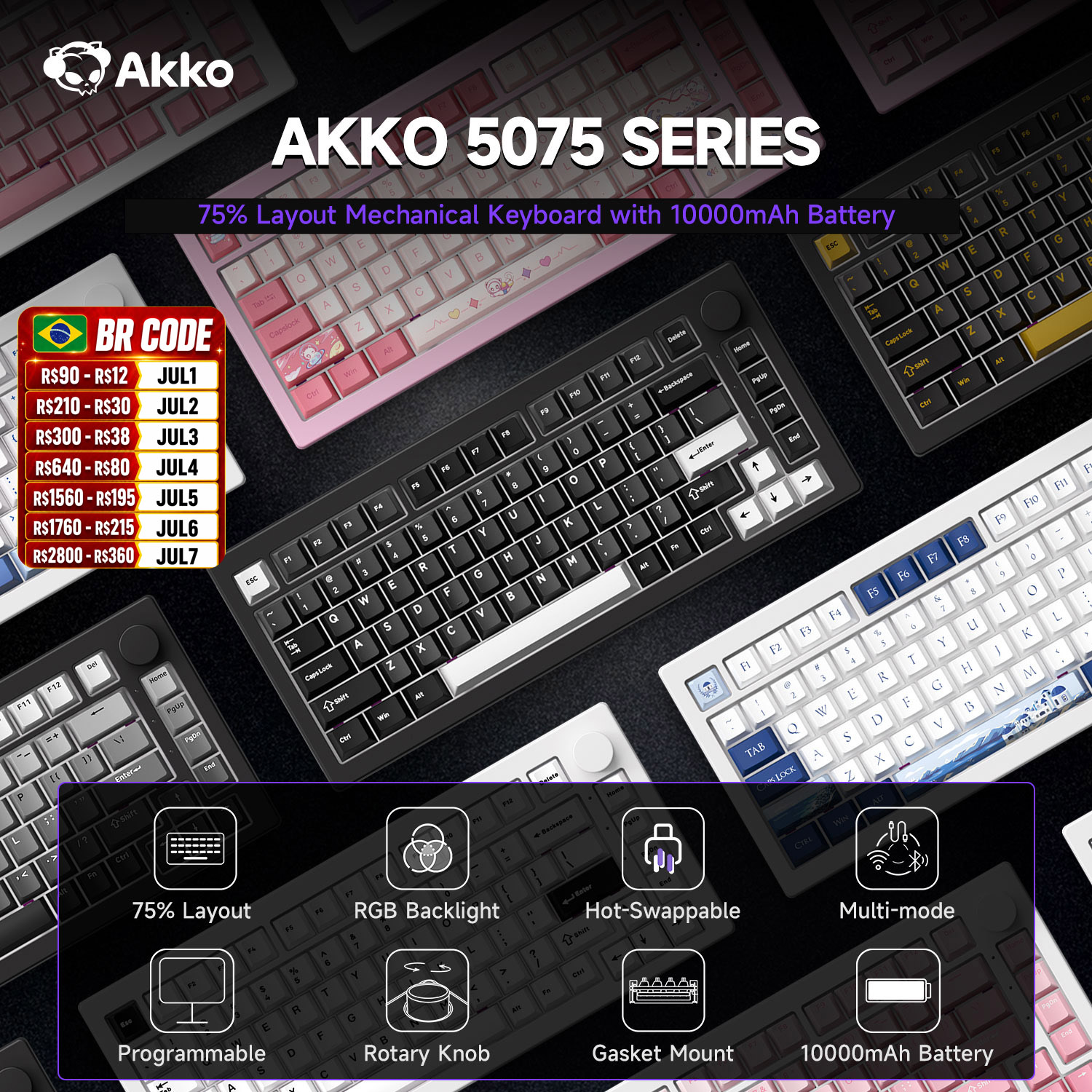 Akko 5075 V3 75% Mechanical Ke – Gaming Keyboard Mini Mechanical recenzja i cena
