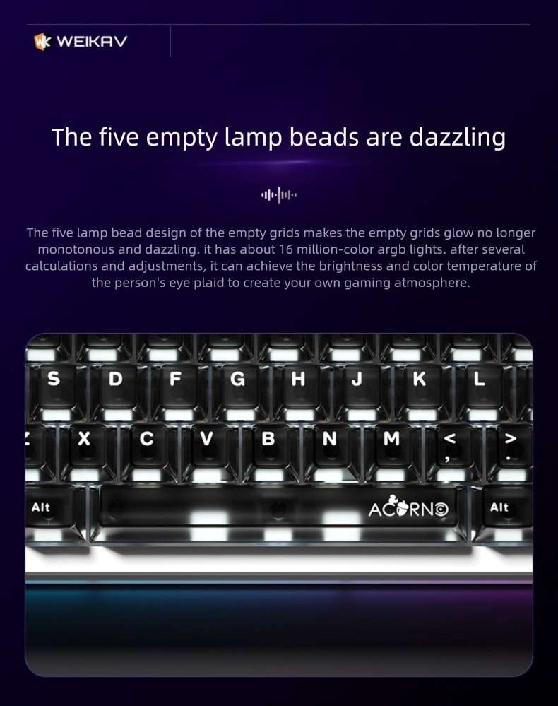 NEW WEIKAV Nut65 Aluminum Allo – Gaming Keyboard Mini Mechanical recenzja i cena