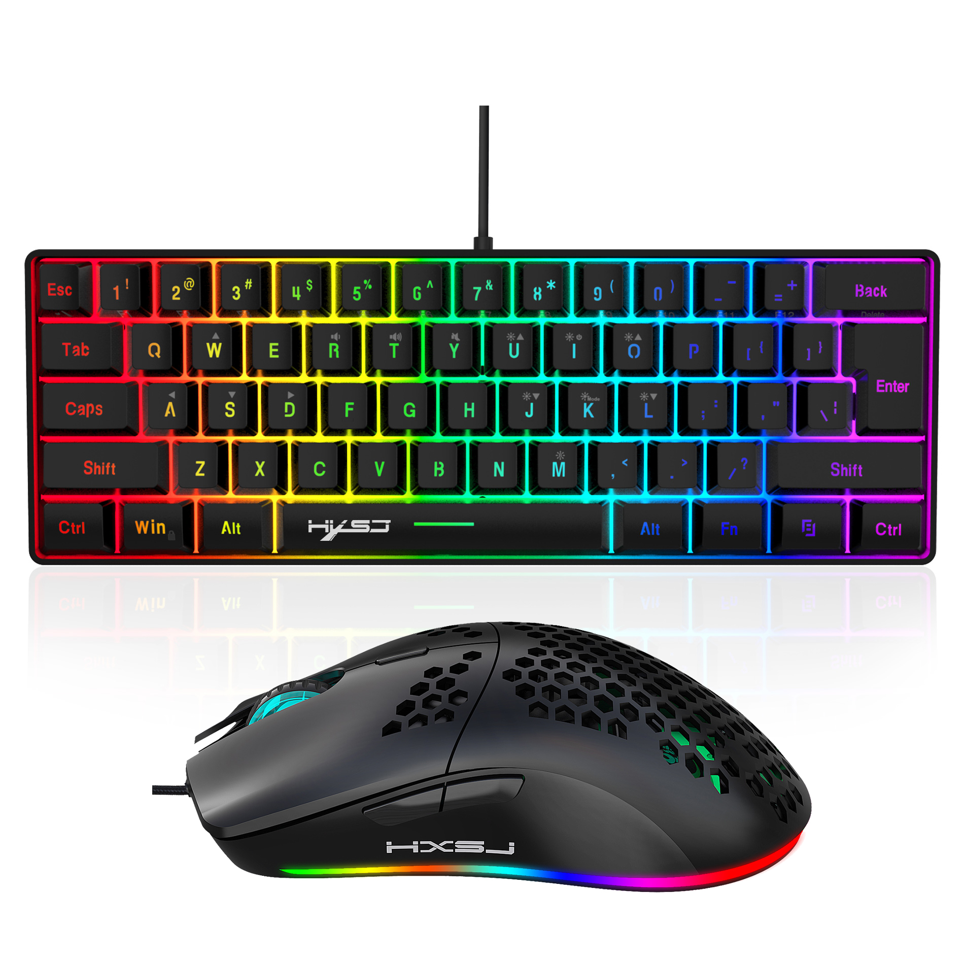 Hot selling HXSJ 61 keys V700  – Gaming Keyboard No Rgb recenzja i cena