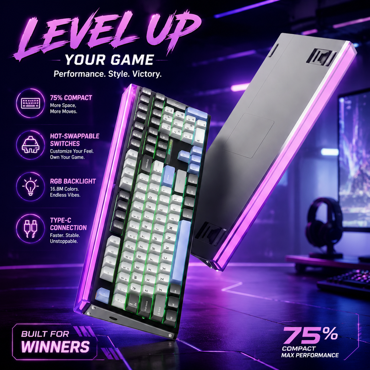AULA H108 Tri-Mode Mechanical  – Gaming Keyboard Number Pad recenzja i cena