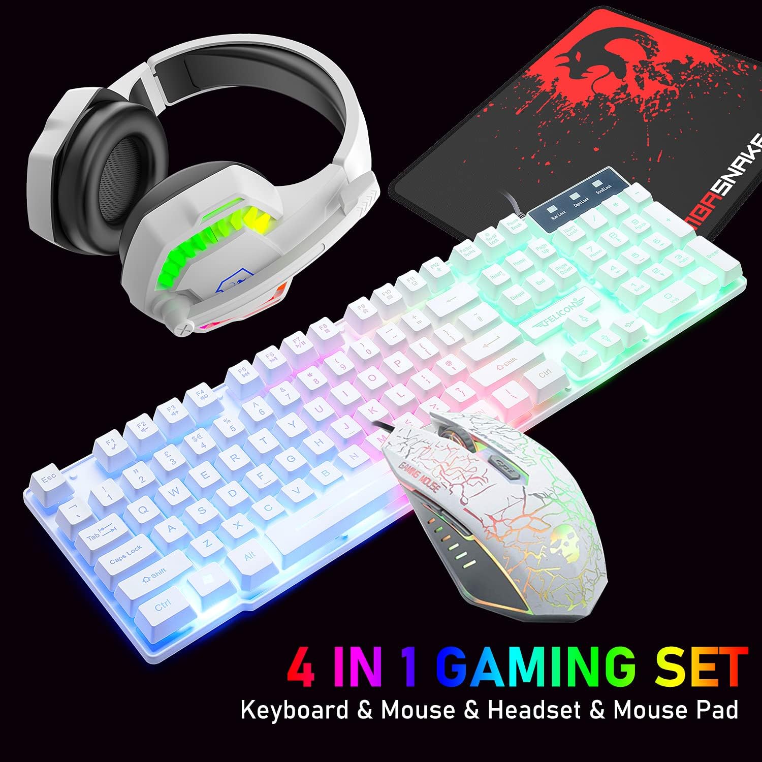 MAMBASNAKE T11 UK 100% Gaming  – Gaming Keyboard And Mouse Combo recenzja i cena