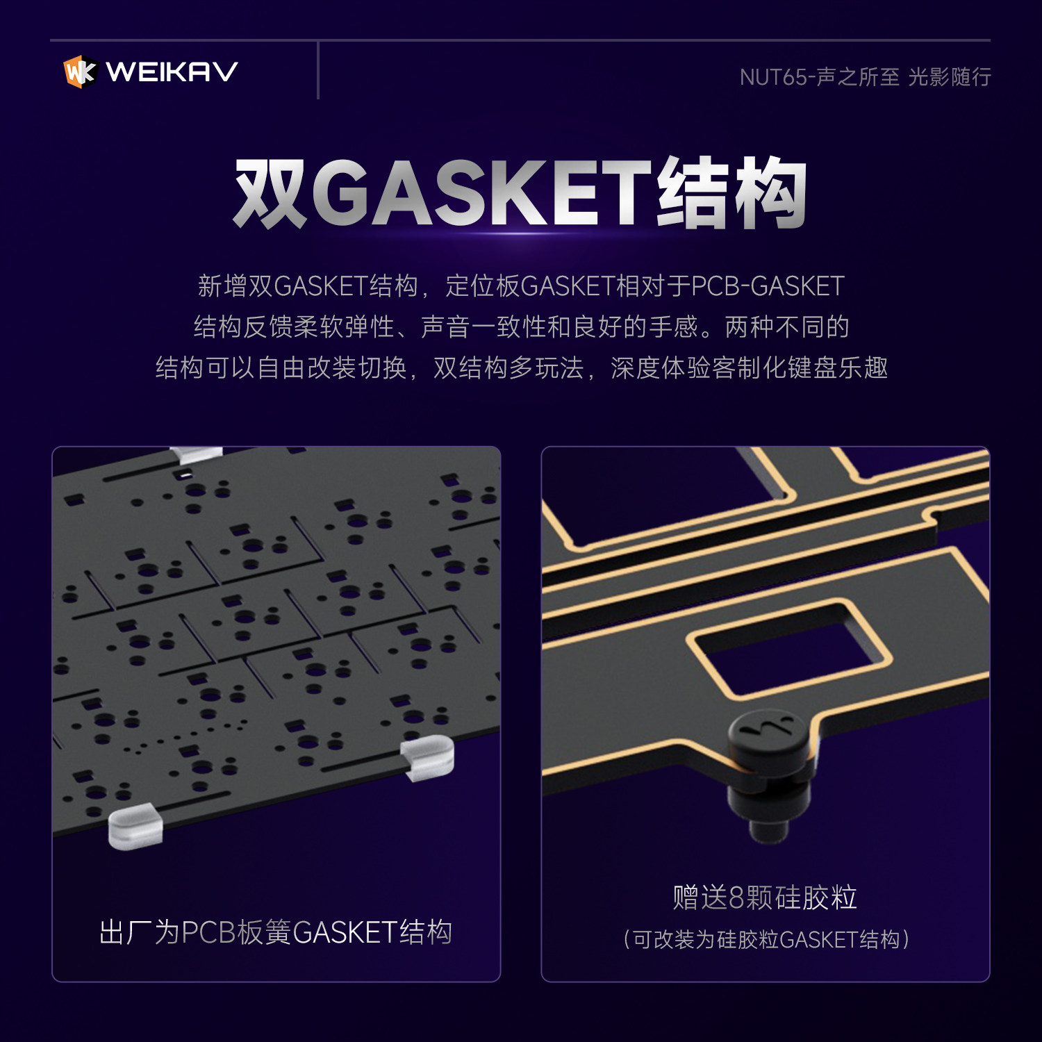 New Weikav Nut65 Aluminum Mech – Gaming Keyboard Mechanical Wireless recenzja i cena