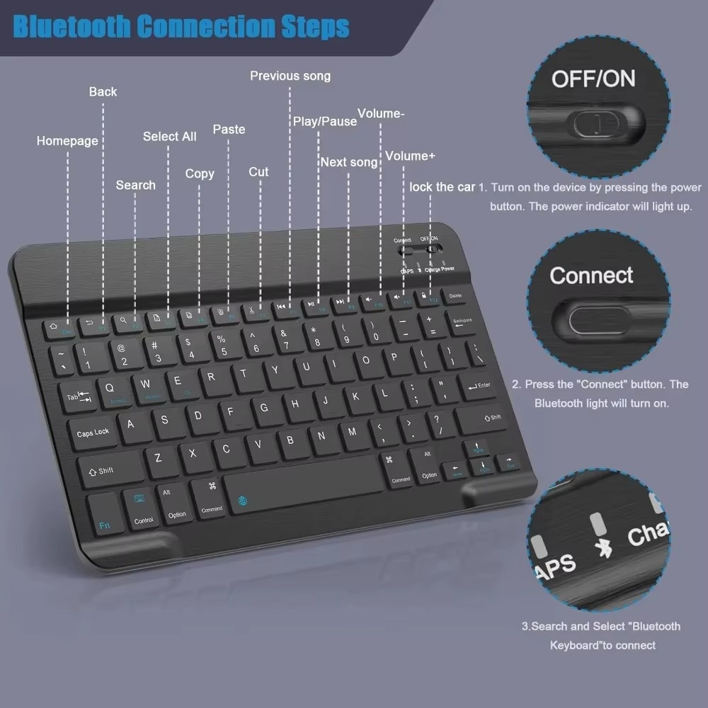 Bluetooth 5.0 Wireless Keyboar – Gaming Keyboard Bluetooth recenzja i cena