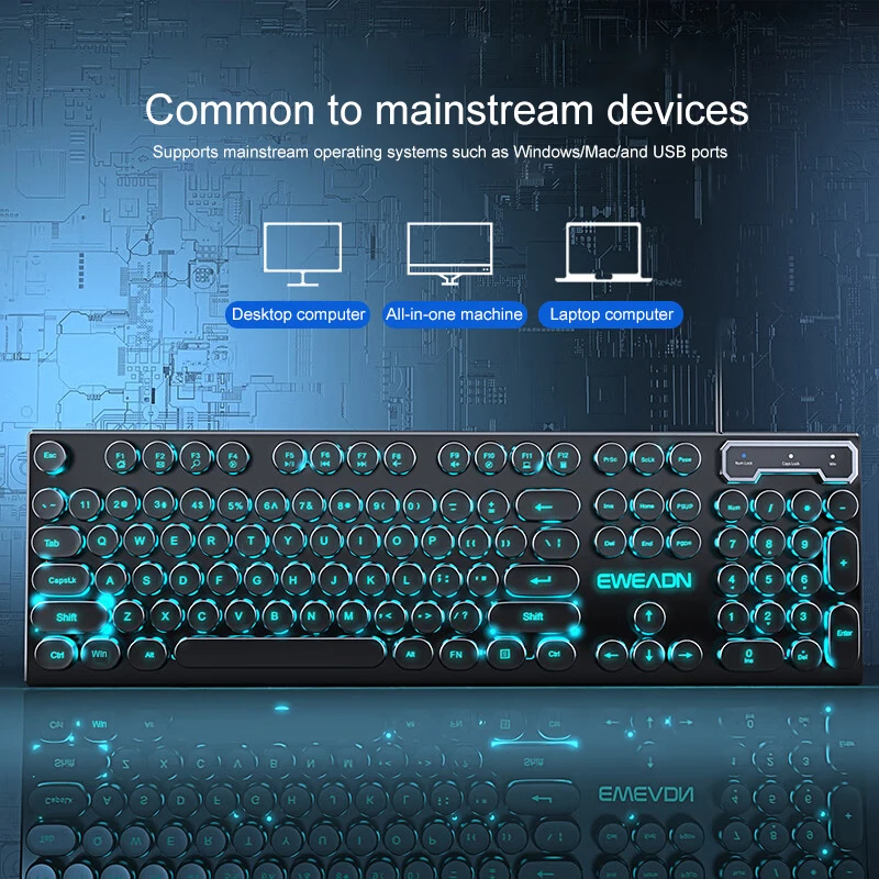Retro Punk Mechanical Feel Key – Gaming Keyboard Mechanical Wireless recenzja i cena