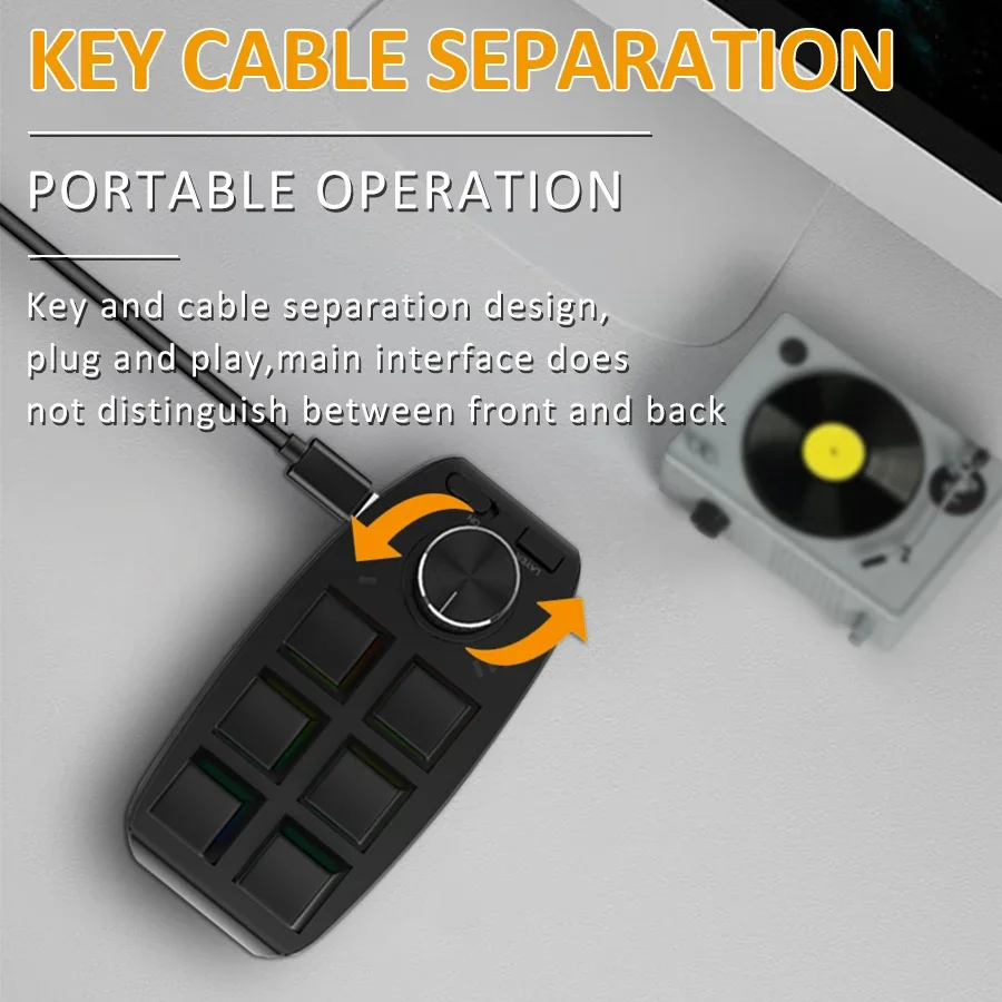 6 Keys 1 Knob Bluetooth Macro  – Gaming Keyboard Mini Mechanical recenzja i cena