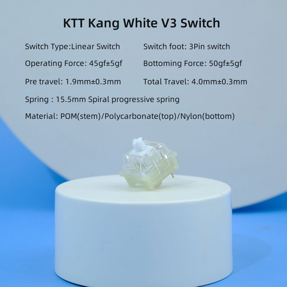 KTT Kang White V3 Switches Mec – Gaming Keyboard No Rgb recenzja i cena
