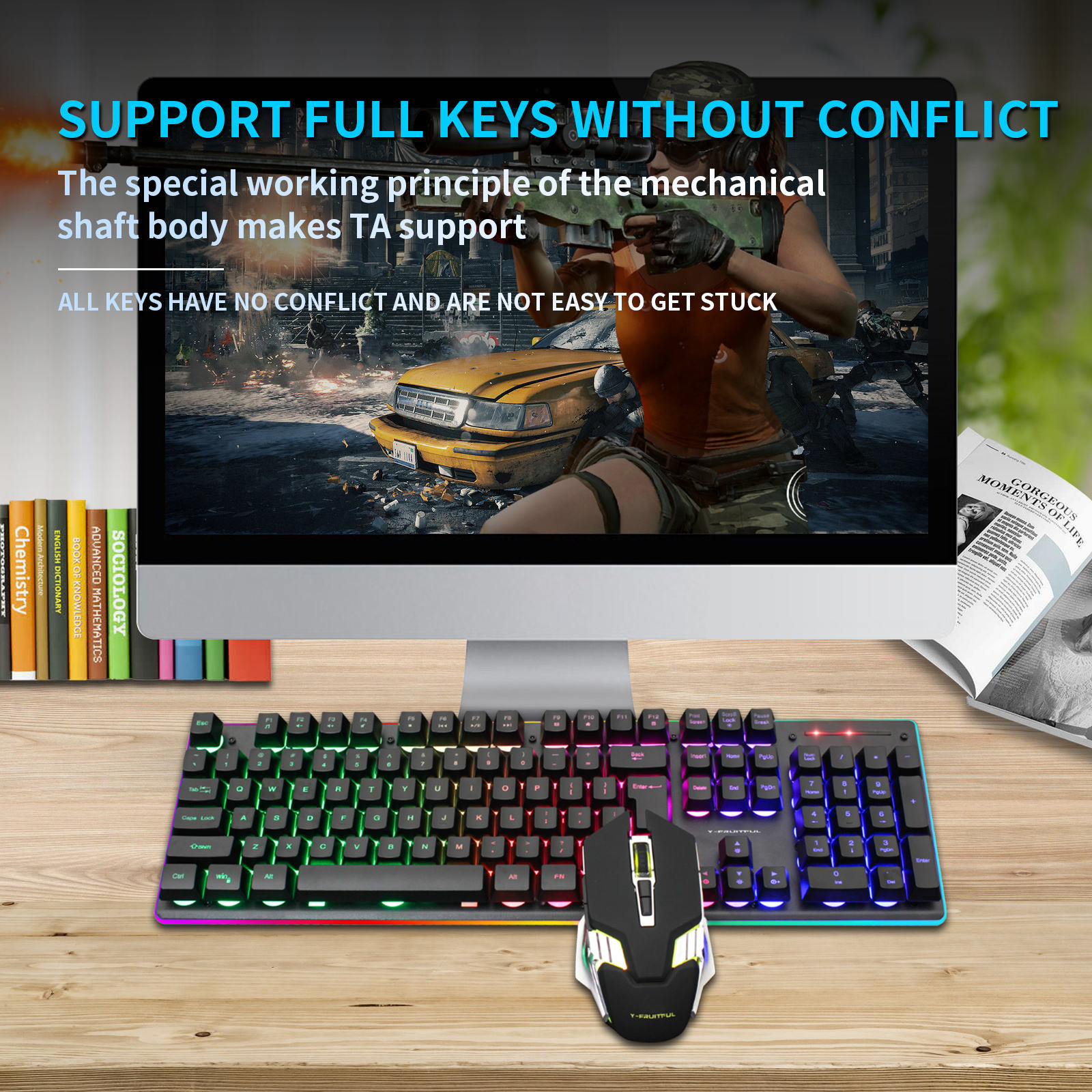 104 Keys RGB Computer Wireless – Gaming Keyboard And Mouse Combo recenzja i cena