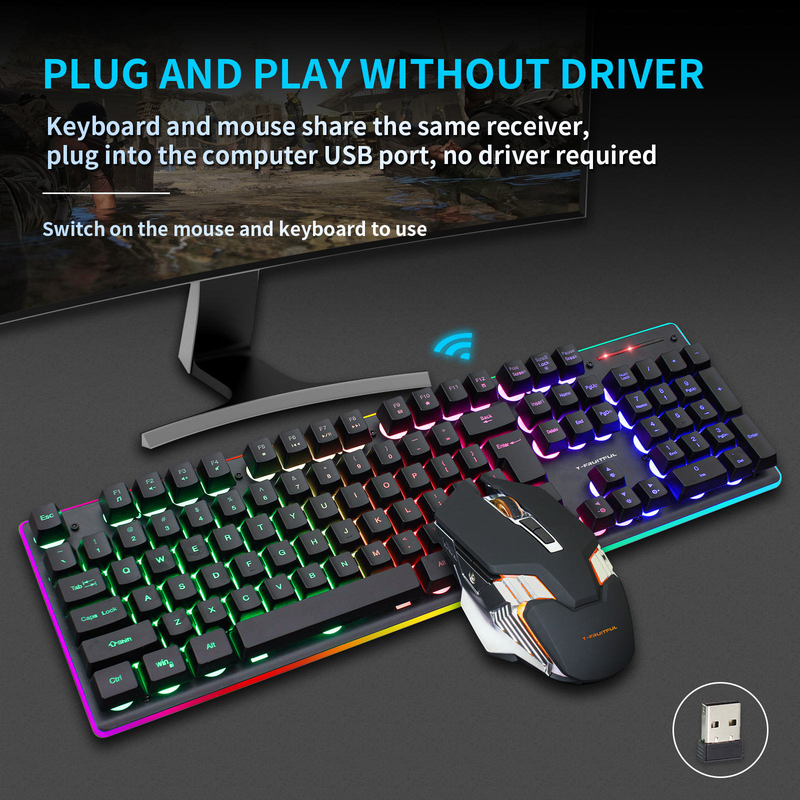 104 Keys RGB Computer Wireless – Gaming Keyboard And Mouse Combo recenzja i cena