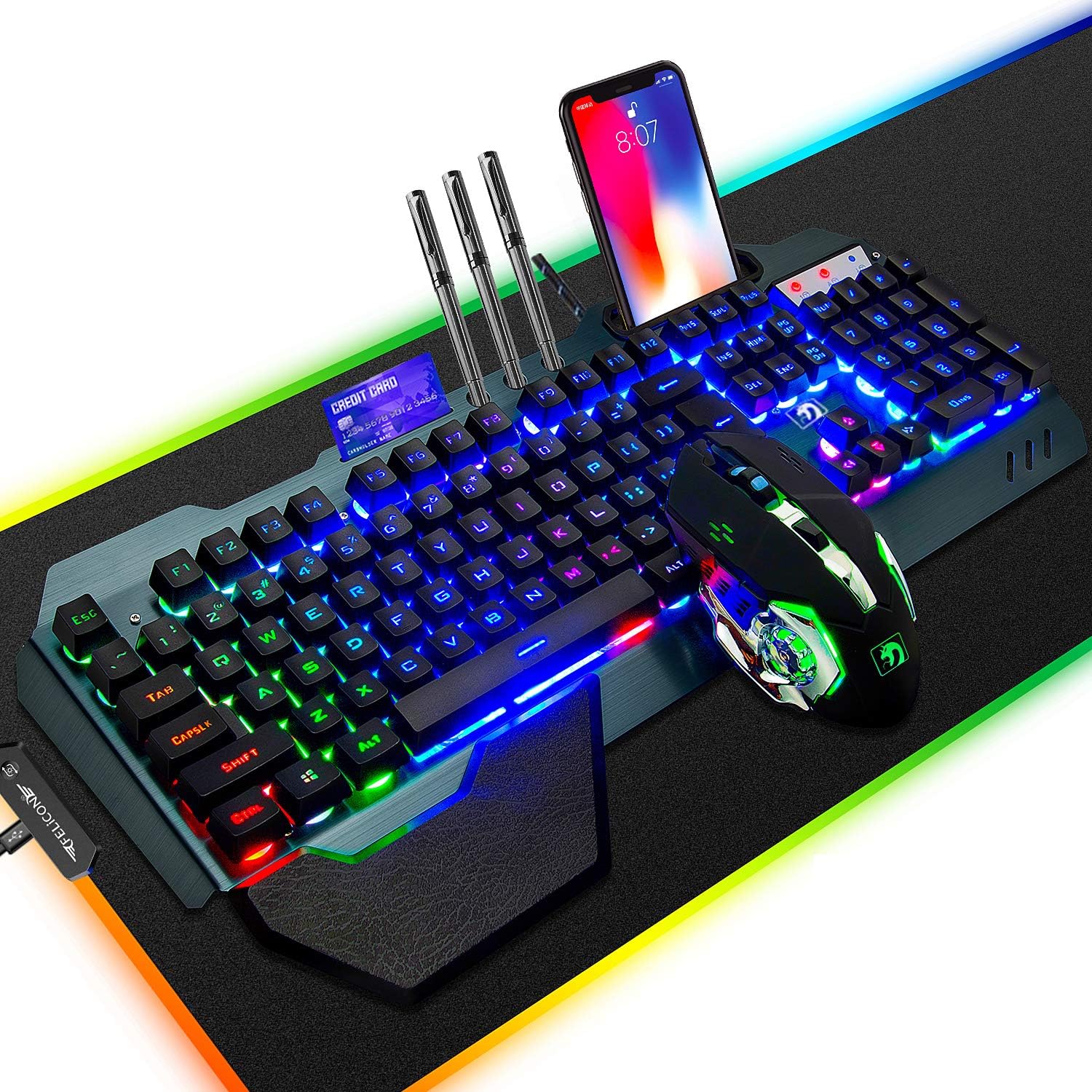 RGB Gaming Keyboard Mouse Comb – Gaming Keyboard Number Pad recenzja i cena