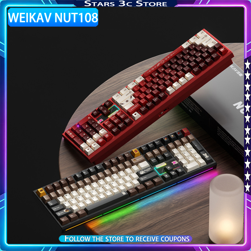 WEIKAV NUT108 Mechanical Keybo – Gaming Keyboard Mechanical Wireless recenzja i cena
