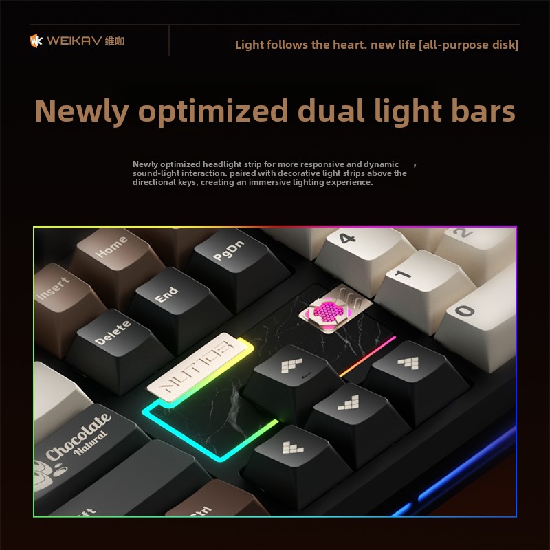 WEIKAV NUT108 Mechanical Keybo – Gaming Keyboard Mechanical Wireless recenzja i cena