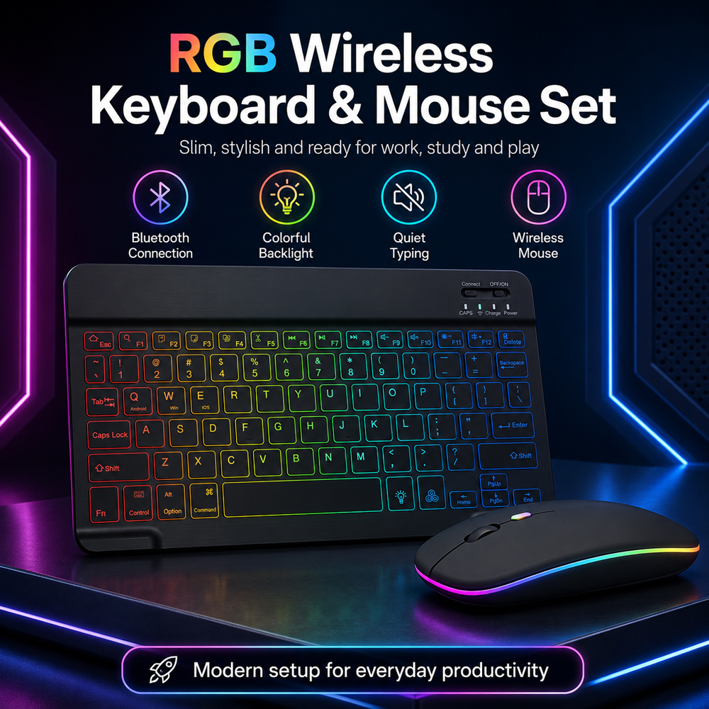 New Ultra Slim Portable 7 Colo – Gaming Keyboard Mechanical Wireless recenzja i cena