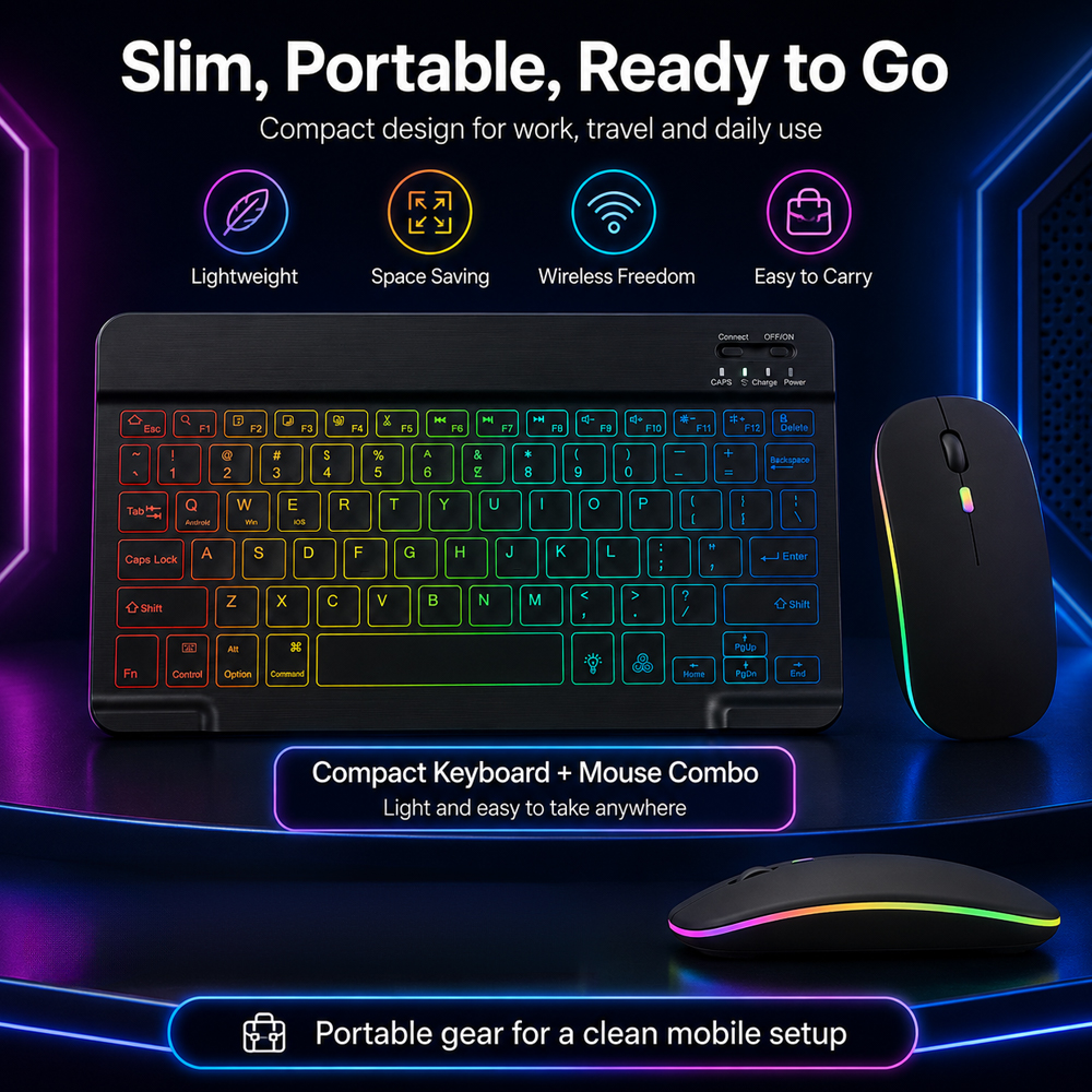 New Ultra Slim Portable 7 Colo – Gaming Keyboard Mechanical Wireless recenzja i cena