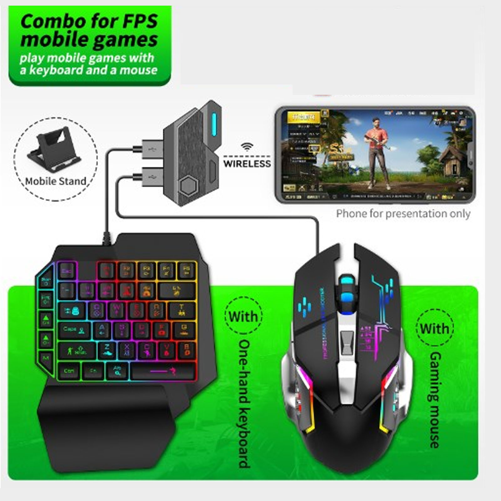 Mobile Game Combo Pack Bluetoo – Gaming Keyboard And Mouse Combo recenzja i cena