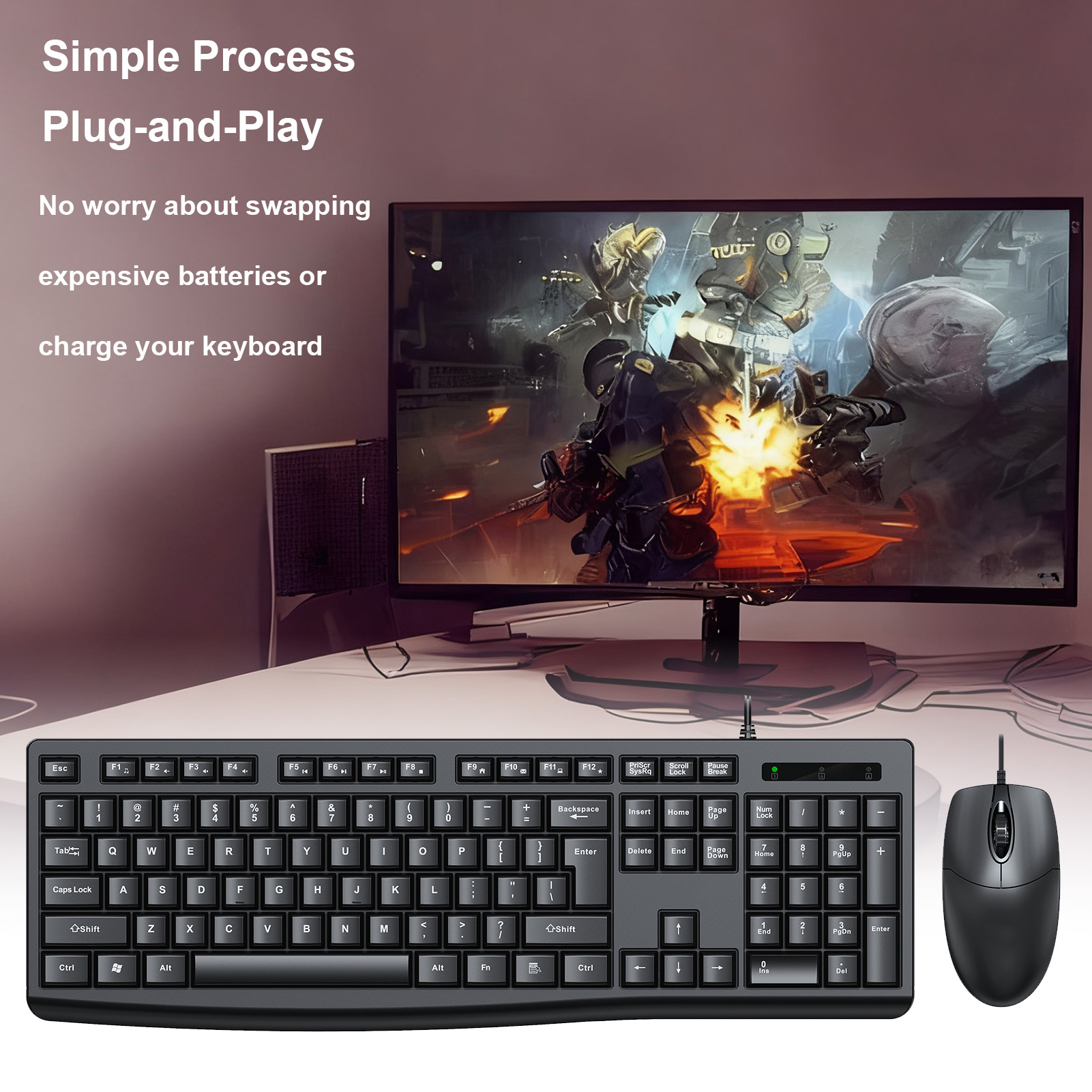 T650 Keyboard Mouse Combo USB  – Gaming Keyboard And Mouse Combo recenzja i cena