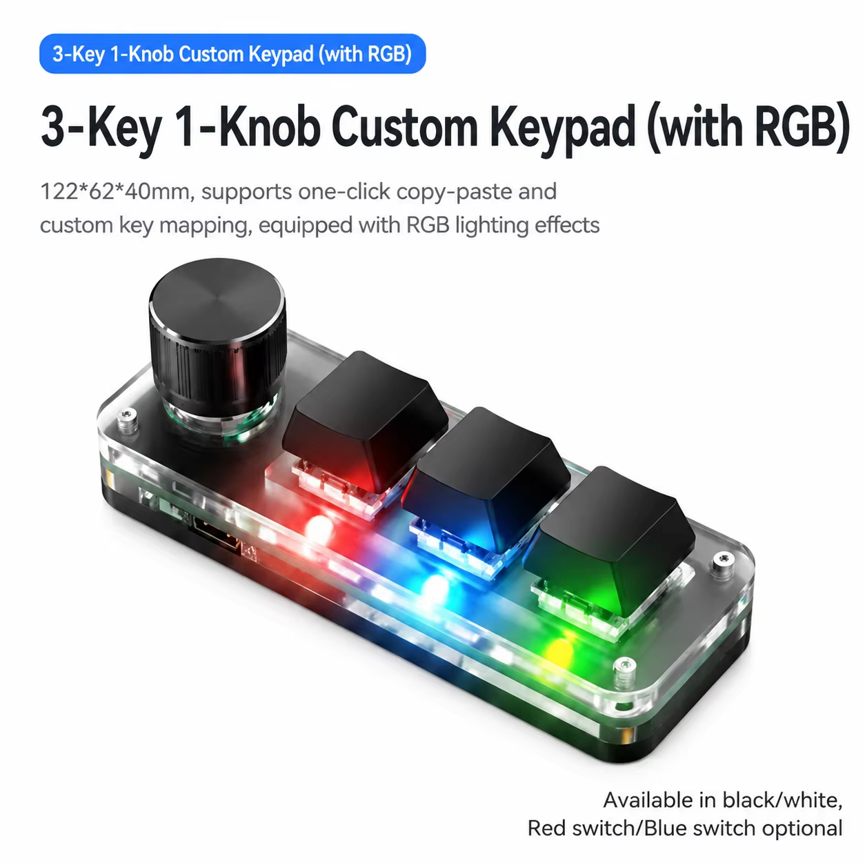 Programmable 3 Keys With Knob  – Gaming Keyboard Number Pad recenzja i cena