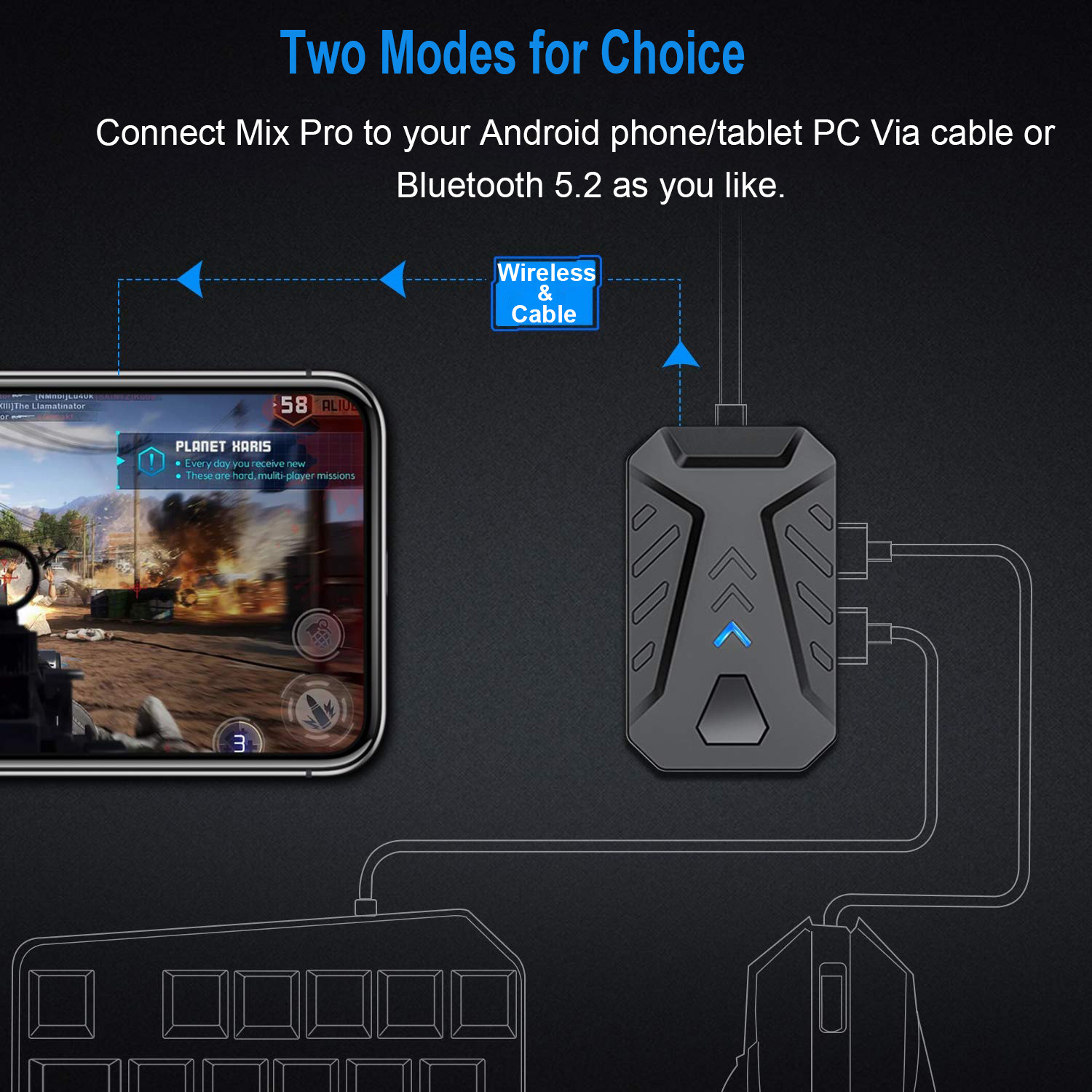 Mobile Games Converter Gaming  – Gaming Keyboard Bluetooth recenzja i cena
