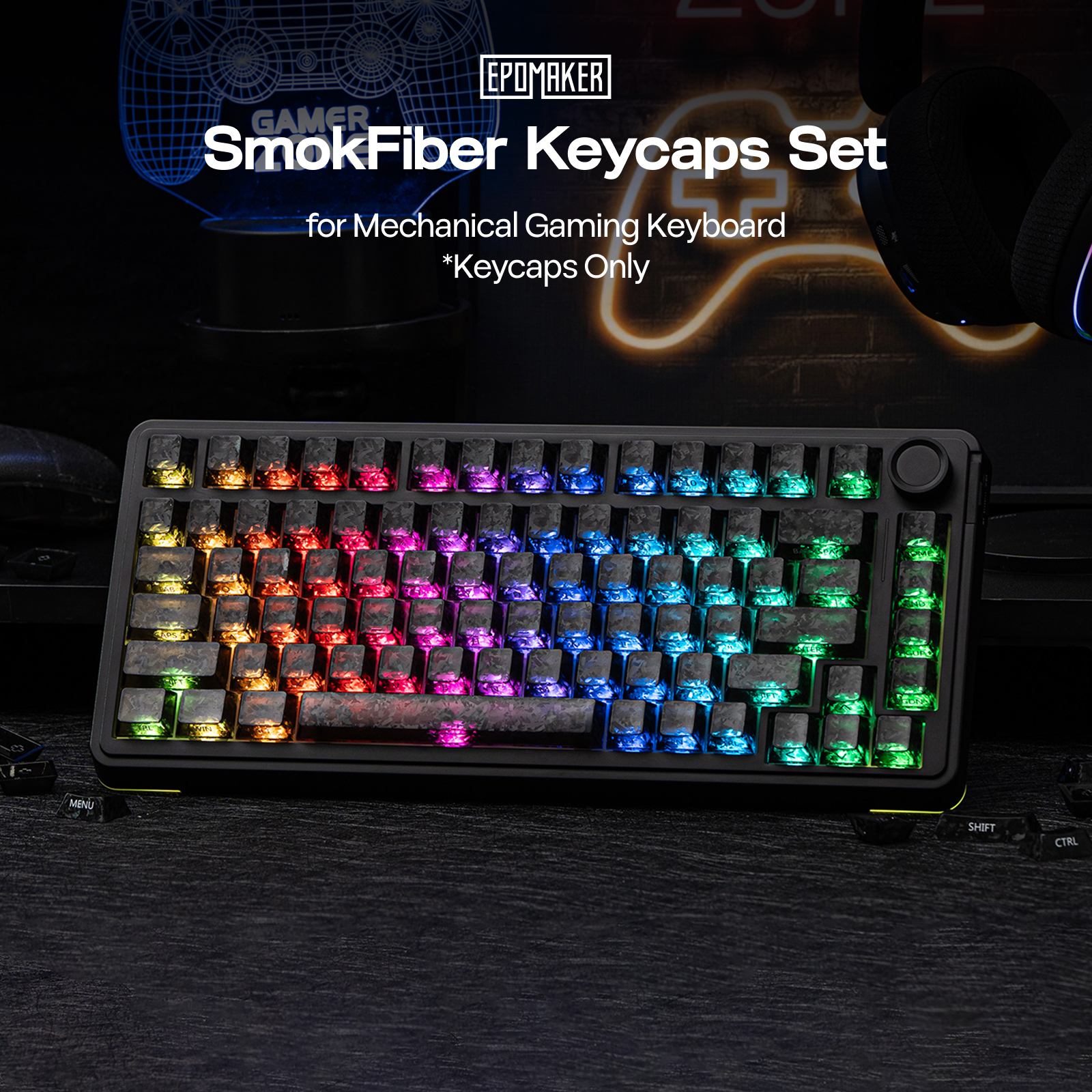 EPOMAKER SmokFiber Keycaps Set – Gaming Keyboard Mechanical Wireless recenzja i cena