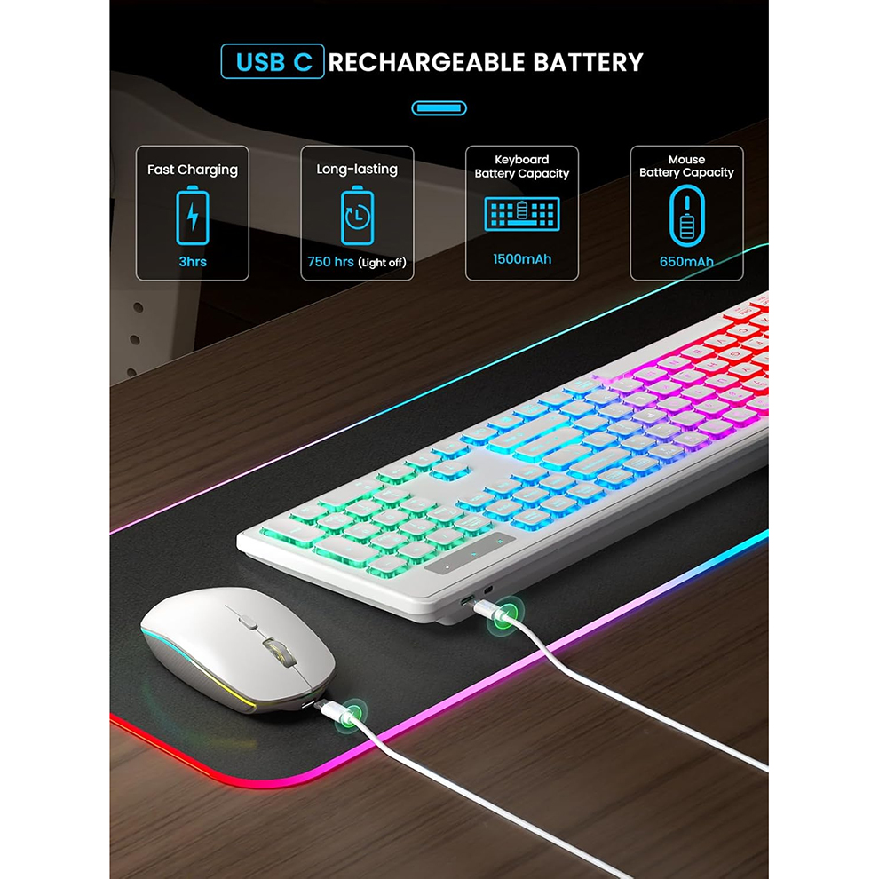 Backlit Wireless Keyboard and  – Gaming Keyboard And Mouse Combo recenzja i cena