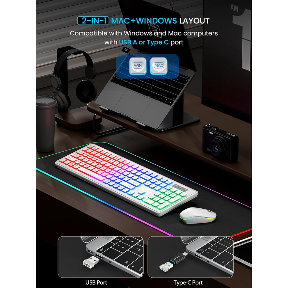 Backlit Wireless Keyboard and  – Gaming Keyboard And Mouse Combo recenzja i cena